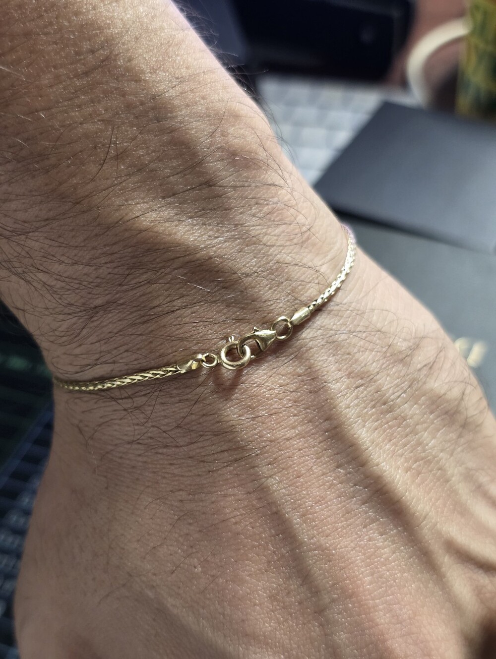 14k Gold Palmier Rope Bracelet